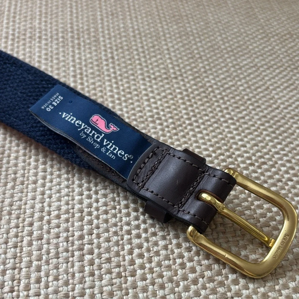 Vineyard Vines Pink Blue Preppy Lobster Belt Sz 30 PERFECT